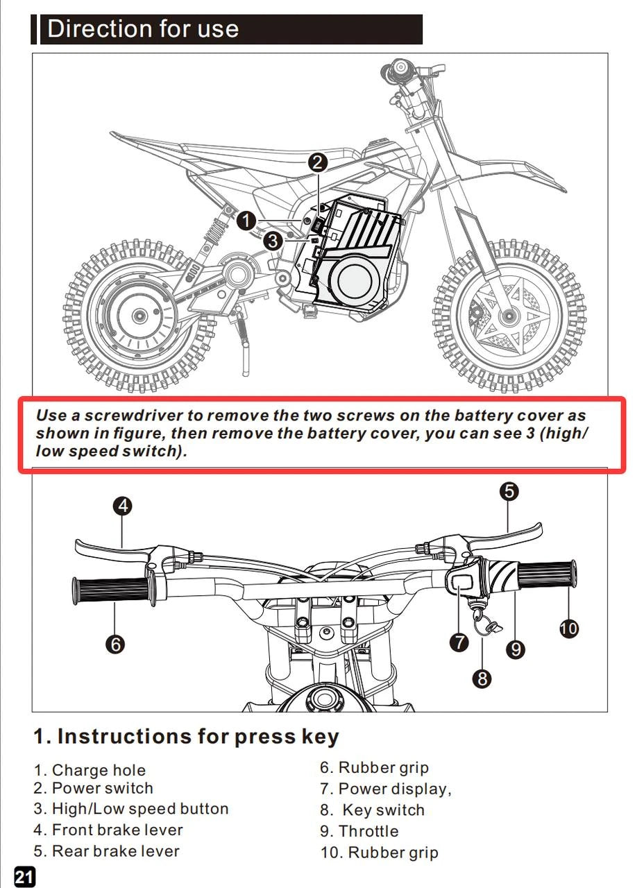 Dirt Race Scrambler 24V Electric Ride On