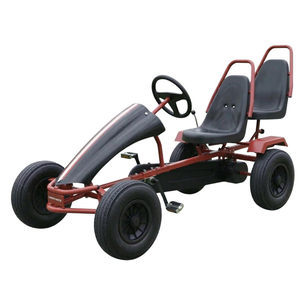 Hercules Double Two Seat Pedal Go Kart Black 8->Adult
