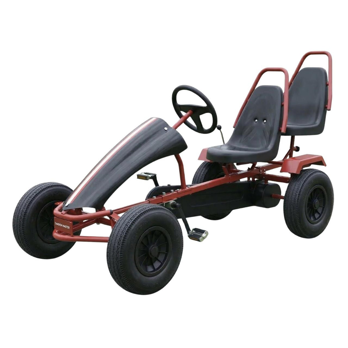 Hercules Double Two Seat Pedal Go Kart Black 8->Adult