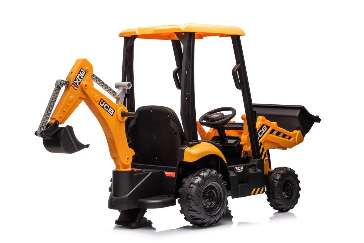 JCB Digger 12V Electric Ride On Tractor with Loader & Backhoe