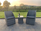 Puglia 3 Piece Rattan Tub Chair Bistro Set