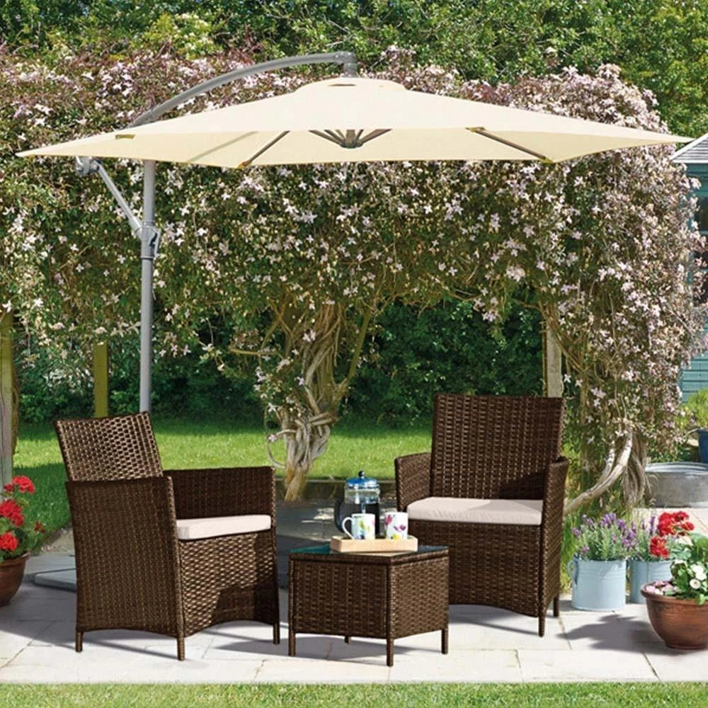 Siena 3 Piece Rattan Bistro Set